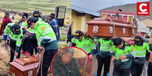 Madre de 90 años pierde a su único hijo y policías ayudan a trasladar el ataúd en Ayacucho