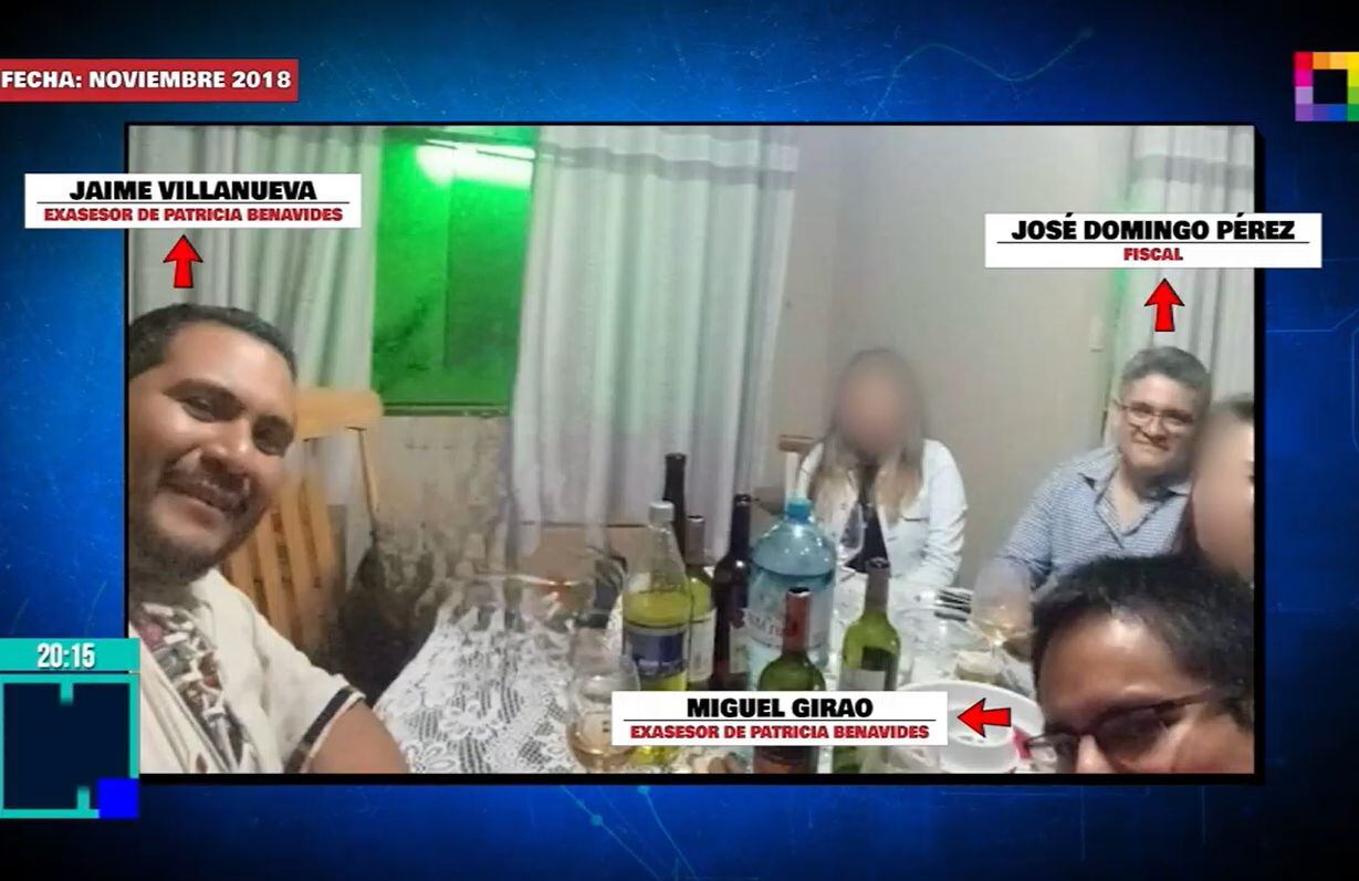 Una imagen muestra el grado de cercanía que tenían Jaime Villanueva y José Domingo Pérez. "Me parece que la fotografía está alterada", sostuvo el fiscal. (Foto: Programa Milagros Leiva Entrevista/Willax TV)