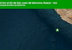 Temblor de magnitud 3.7 se registró frente a San Juan de Marcona, en la región Ica