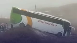 Bus de empresa Palomino sufre accidente en la vía interoceánica hacia Puquio
