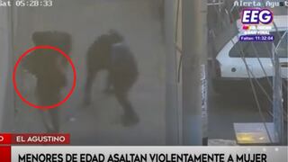 Tres menores de edad atacaron brutalmente a una mujer para robarle sus pertenencias (VIDEO)
