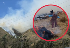 Pasco: dos incendios forestales movilizan a pobladores y amenazan pastizales