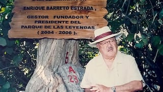 Fallece a los 101 años José Enrique Barreto Estrada, fundador del Parque de las Leyendas