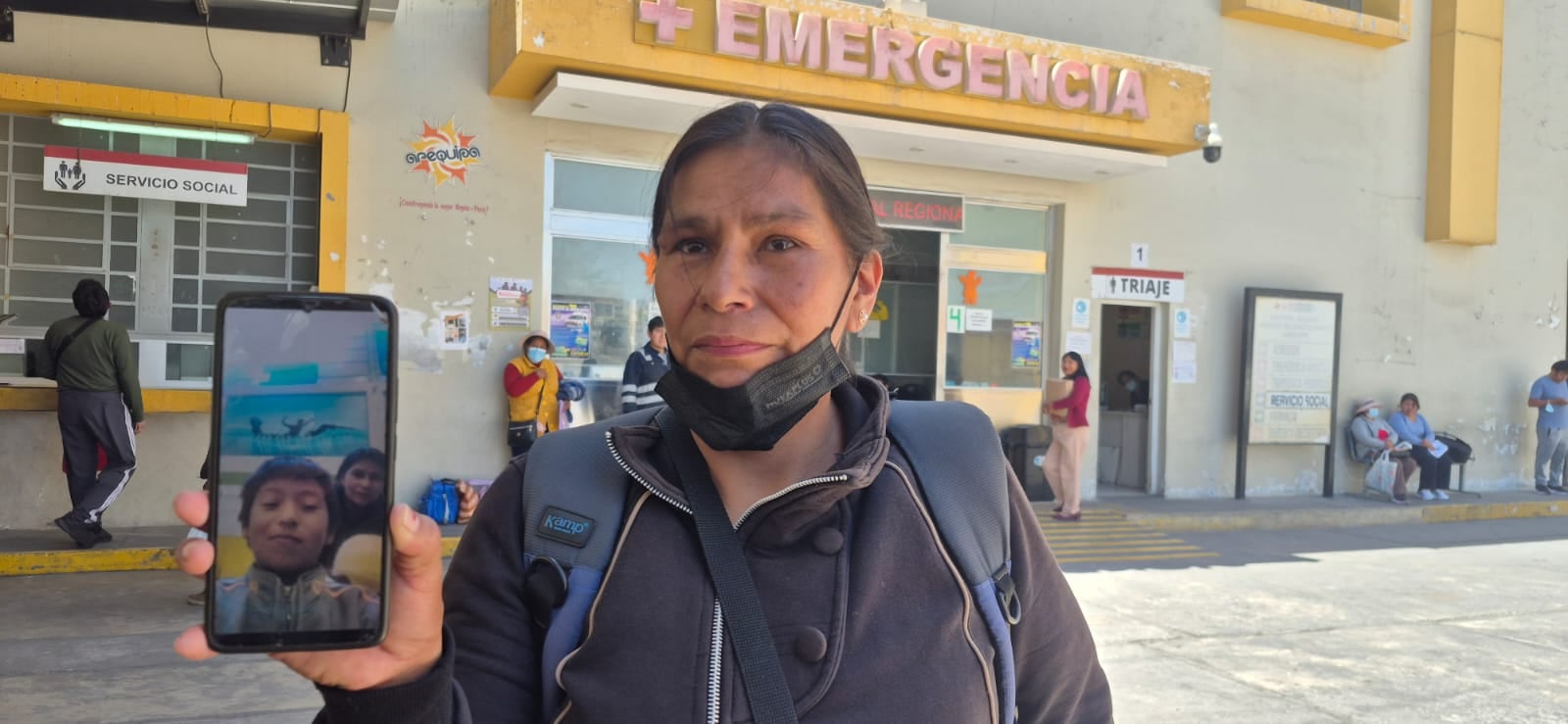 Florentina Calcina perdió a su madre e hijo en incendio de Puno: en Arequipa pide sangre para salvar a su hijo de 8 años (Foto: Pedro Torres/@photo.gec)