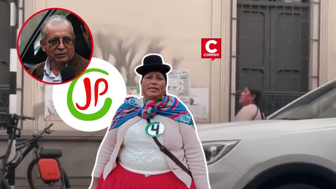Brígida Curo fue captada usando camioneta de una dirigente de partido vinculado a Nicanor Boluarte . Composición: Diario Correo.