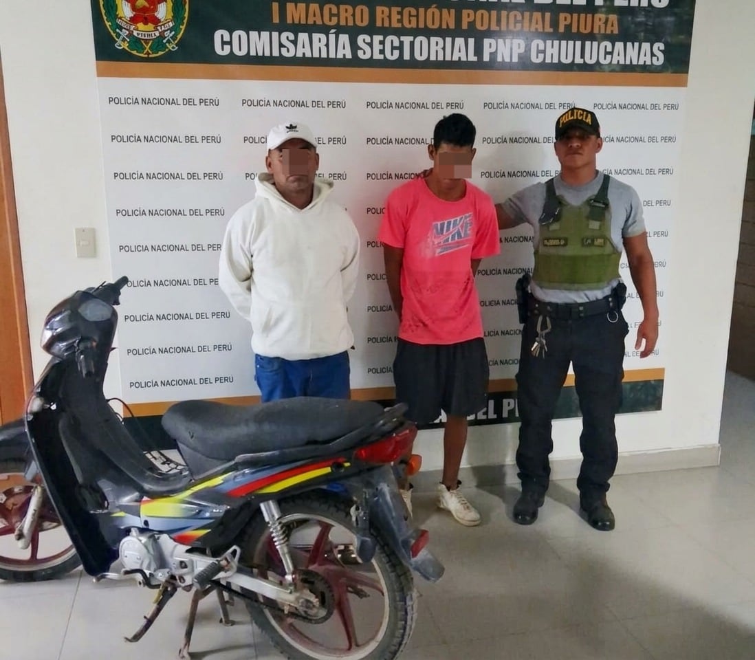 Dos personas intervenidas que estarían implicados en el robo de una moto.