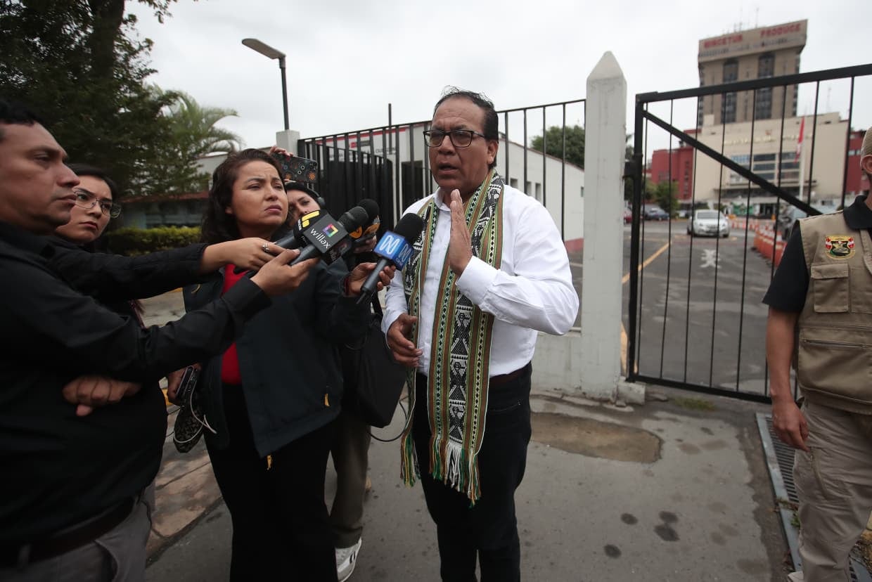 Candidato de Juntos por el Perú informó que su agrupación coordinó con la Policía medidas de seguridad para las movilizaciones convocadas. Fotos: Jesús Saucedo / @photo.gec
