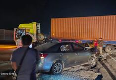Pisco: familia se salva de milagro tras chocar su automóvil contra un tráiler en la Panamericana Sur