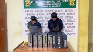 La Libertad: Policía arresta a dos hombres que pretendían llevarse equipos de cómputo de una casa de apuestas 