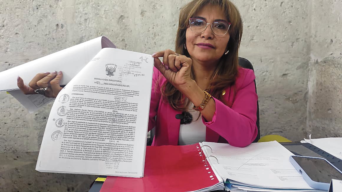 Consejera por Arequipa, Marleny Arminta, presidenta de la comisión de Salud. (Foto: Nelly Hancco/@photo.gec)