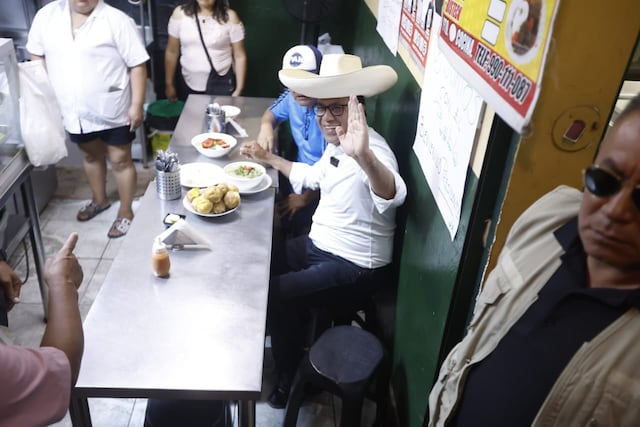 Roberto Sánchez en San Juan de Miraflores (Fotos: Jesús Saucedo/GEC)