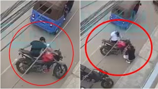 Banda organizada roba motocicleta frente en Ica: cámaras captan el delito