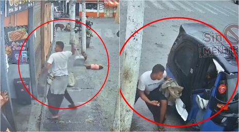 Extranjero intentó atacar con un pico de botella a mototaxista