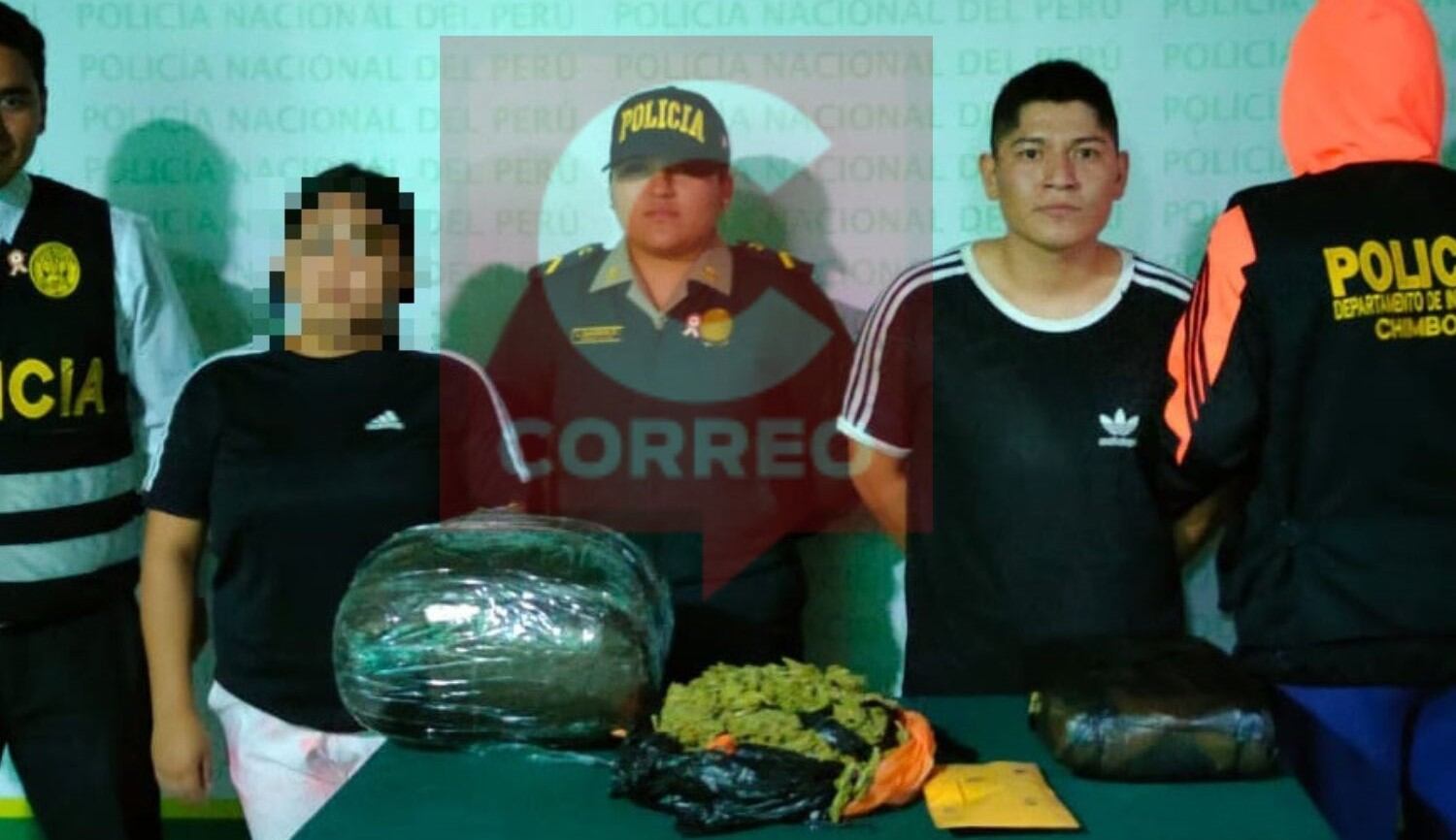 Agentes de la Policía detuvieron a la pareja cuando se desplazaba en una mototaxi en el distrito de Santa.