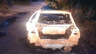 Tras atacar a policías, delincuentes queman vehículo para borrar evidencias en Chiclayo