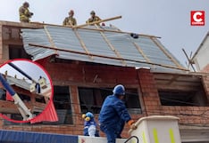 Cusco: Fuertes vientos arrancan techo de vivienda y lo trasladan a otra manzana (VIDEO)