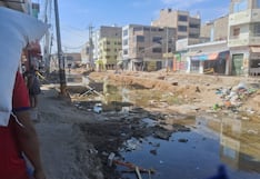 Chiclayo: obra mantiene aniegos y pone en riesgo la salud en José Leonardo Ortiz