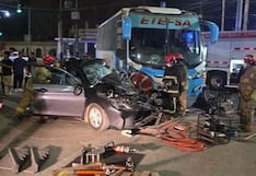 Trujillo: Chofer de un auto muere tras chocar contra un ómnibus