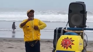 Arequipa: Heladero baila y canta en vivo en las playas de Camaná (VIDEO)
