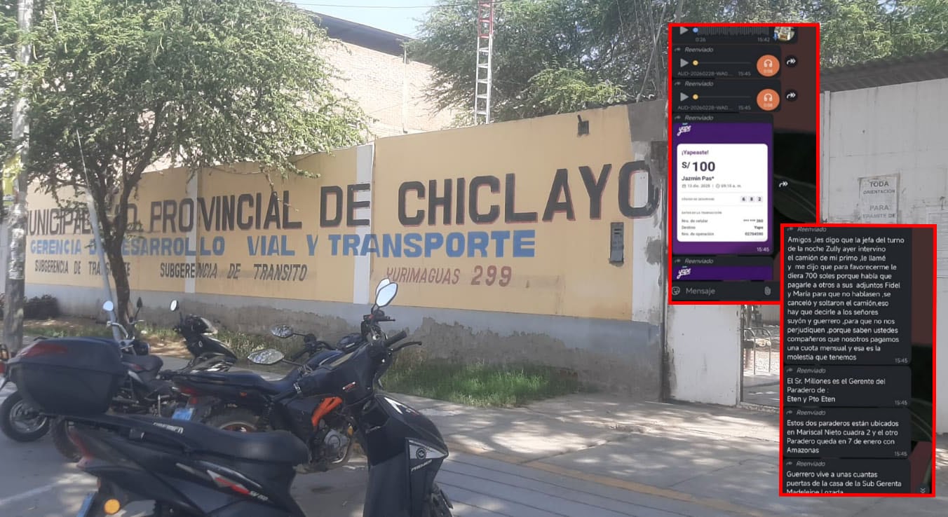 Controversia en la Gerencia de Transportes de la comuna de Chiclayo.