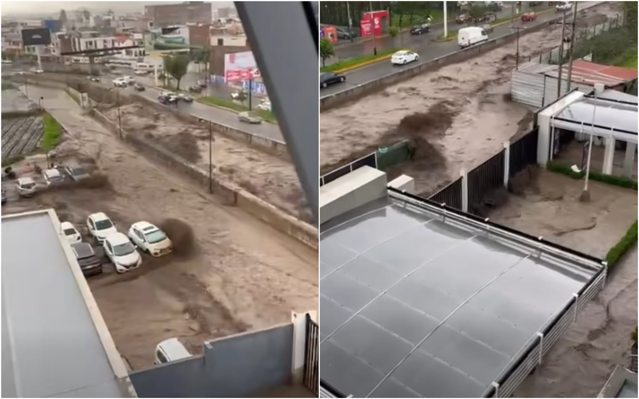 El primer piso de la Universidad Continental se inundó en Arequipa durante las lluvias del 19 de febrero