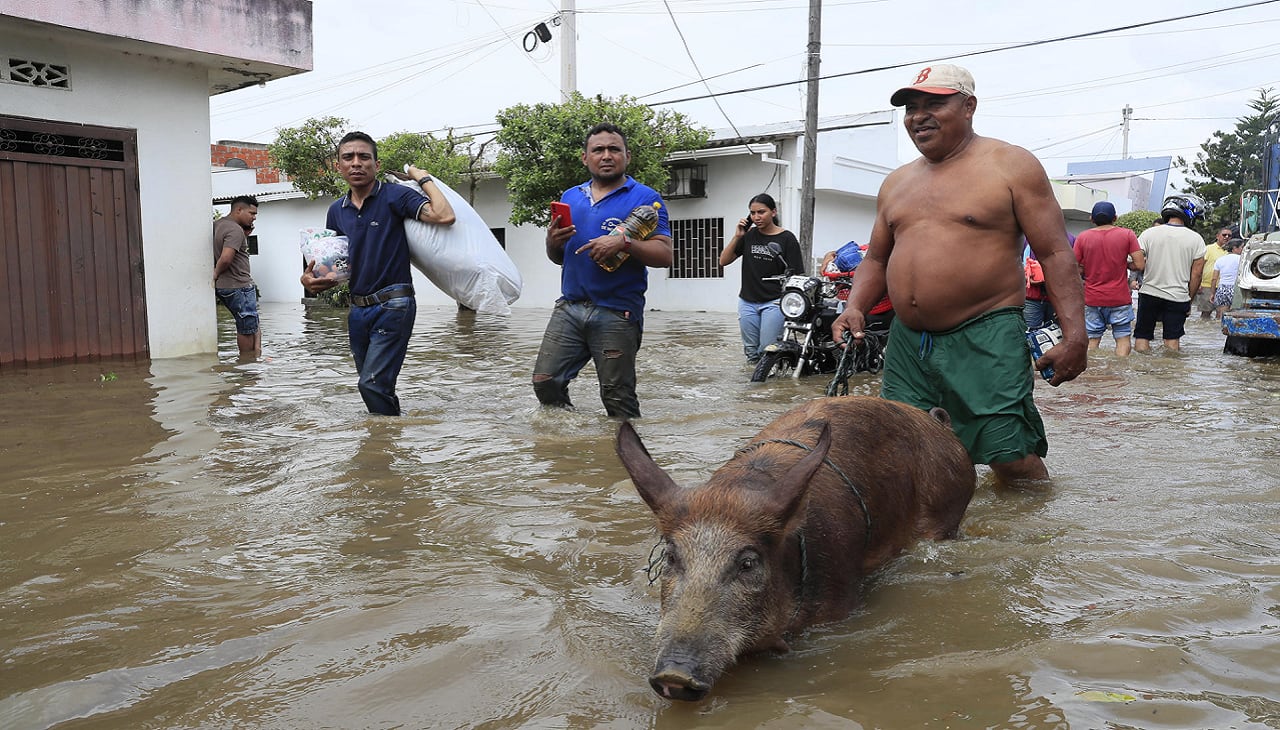 Zona afectada por inundaciones en Colombia. (Foto: EFE/ Carlos Ortega)
