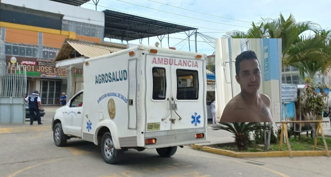 La víctima Jorge Jean Pier Jaramillo Noriega fue trasladada al hospital Jamo y su estado de salud es estable