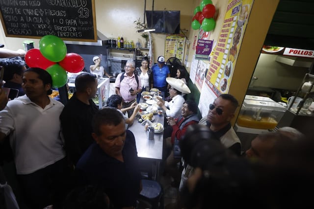 Roberto Sánchez en San Juan de Miraflores (Fotos: Jesús Saucedo/GEC)