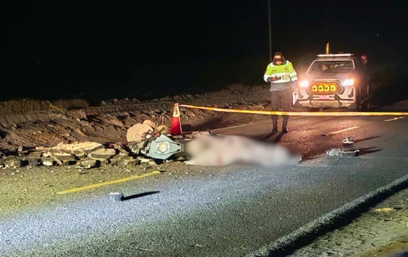 Motociclista de 19 años muere tras accidente de tránsito en el sector de San Isidro, distrito de La Joya. Foto: DCV Noticias.