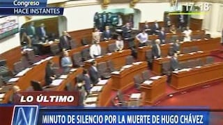 Congreso guarda minuto de silencio por muerte de Hugo Chávez con altercado (VIDEO)