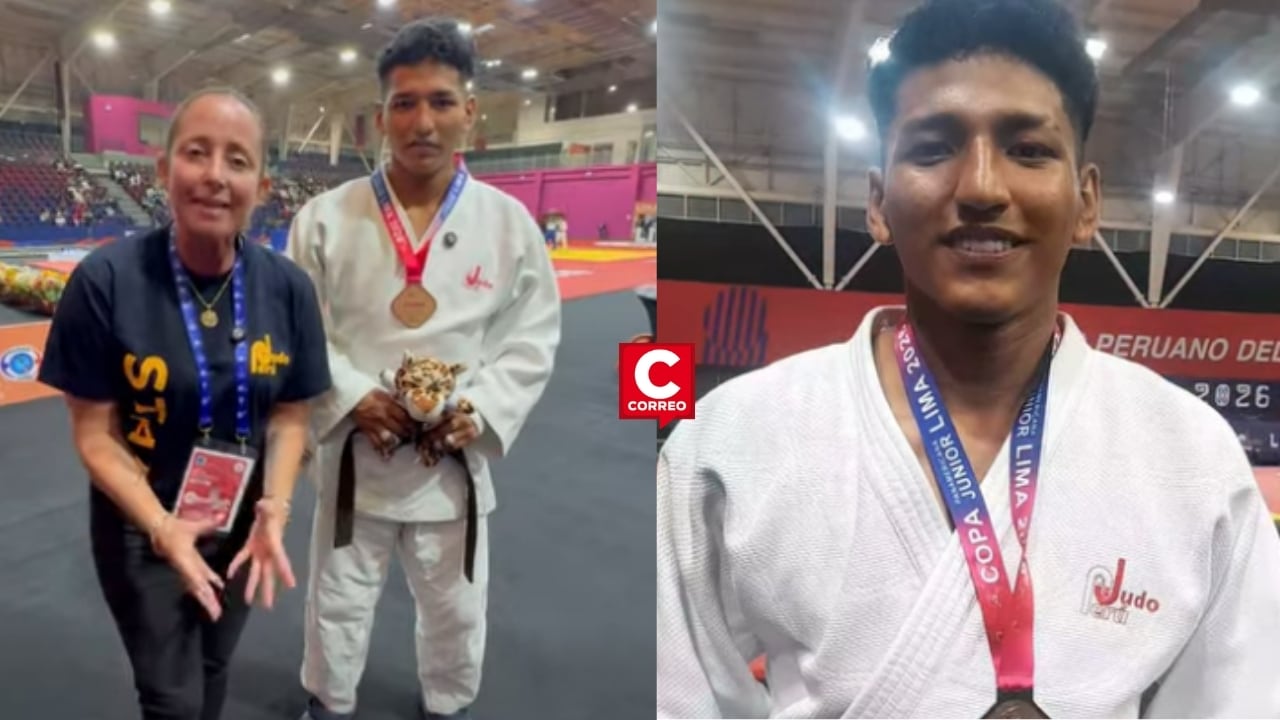 Peruano Valentino Flores se corona campeón de judo en la Copa Panamericana Cadete Lima 2026. Composición: Diario Correo.
