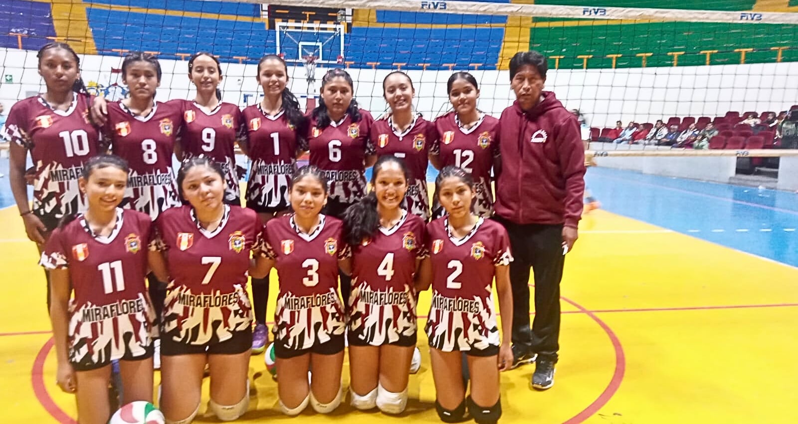 Miraflores en torneo de vóley U13 Damas en Arequipa. Foto: Liga Provincial de Vóley Arequipa.