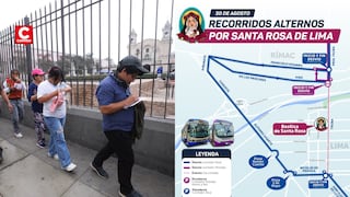 Santa Rosa de Lima: Conoce los desvíos de los corredores Azul y Morado este 30 de agosto