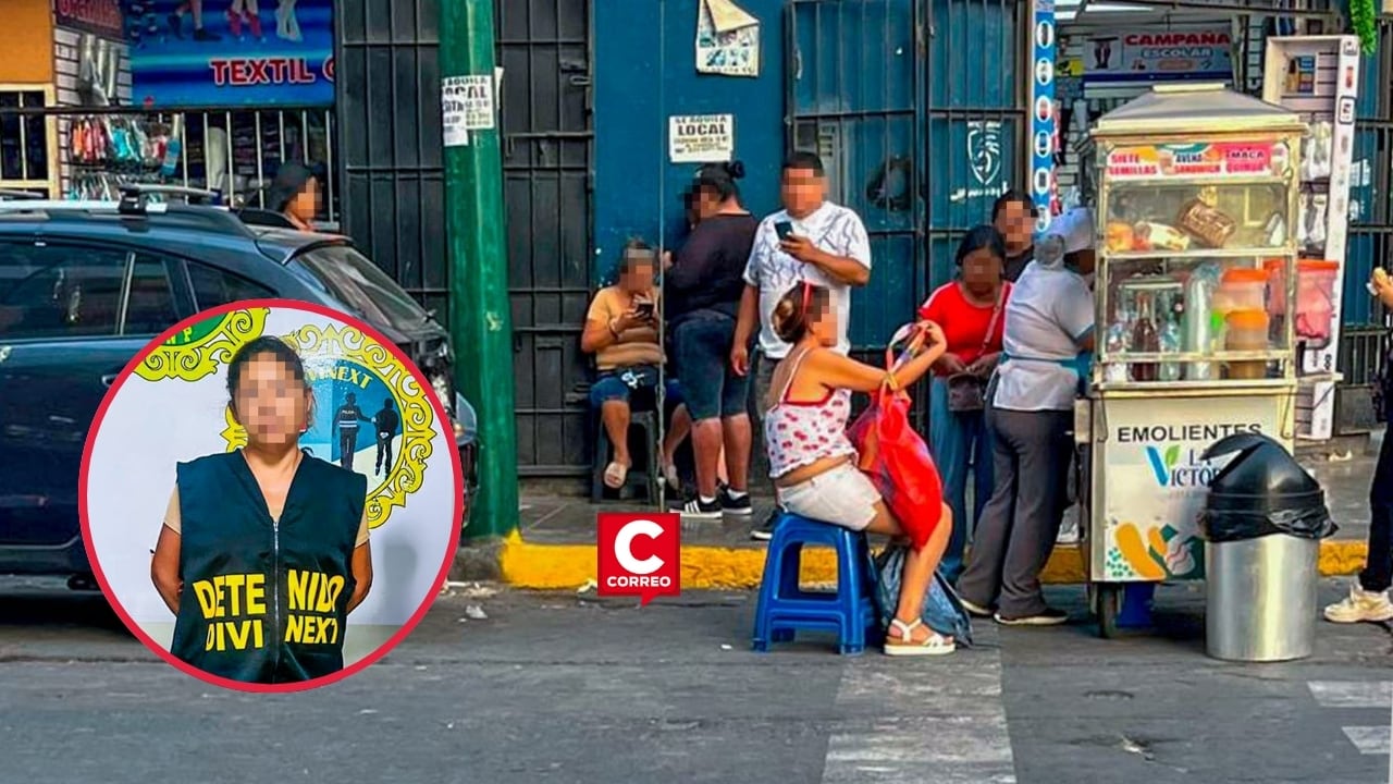 Poder Judicial dicta prisión preventiva contra presunta extorsionadora que cobraba cupos en Gamarra. Composición: Diario Correo.