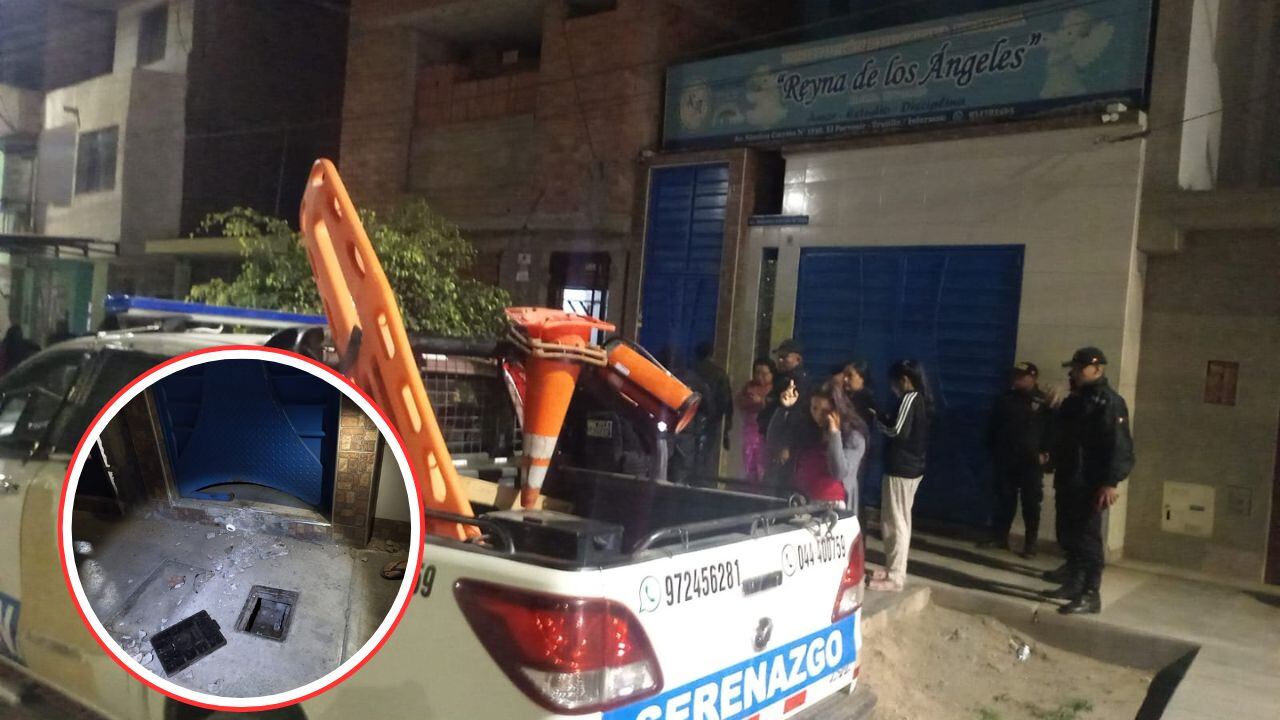 Delincuente llegó hasta institución educativa que se ubica en la cuadra 18 de la avenida Sánchez Carrión y arrojó explosivo.