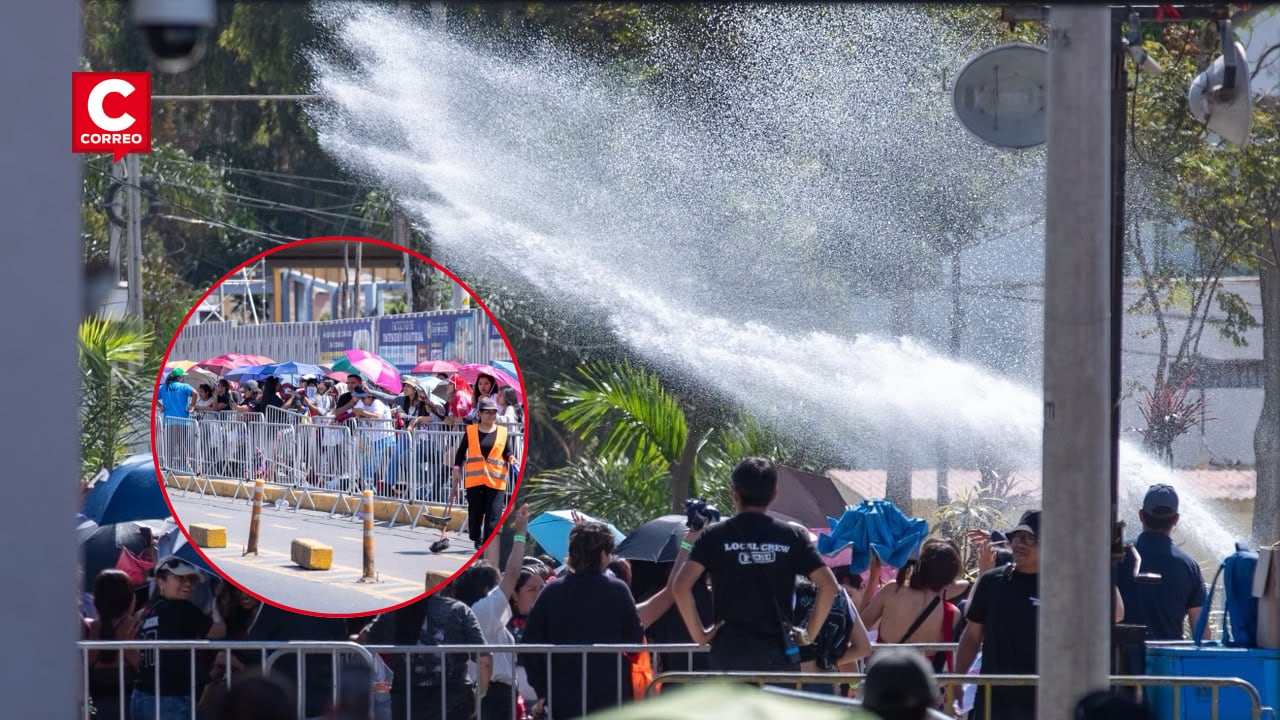 Alivio para las ARMY: Bomberos lanzaron agua a fans de BTS por intenso calor