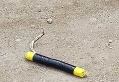 Chincha: niño juega con dinamita que extorsionadores arrojaron en Mariátegui