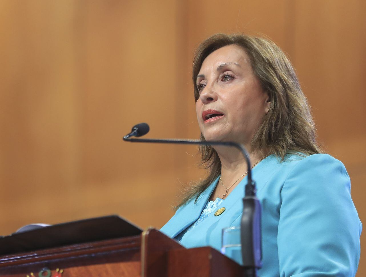 Dina Boluarte brindó un discurso y aseguró que no teme a los que usan la justicia como arma en su contra. (Foto: Presidencia)