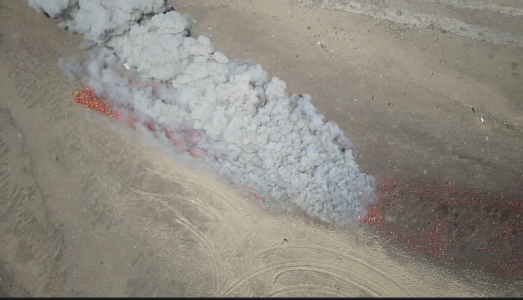 Destrucción de pirotécnia