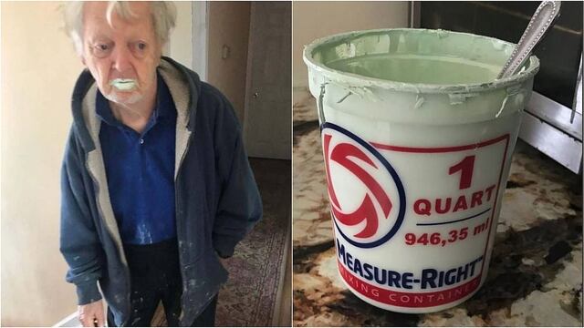 Anciano bebió medio litro de pintura blanca al confundirlo con yogurt (FOTOS)