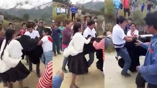 Huánuco: pobladores del distrito Tomaykichwa atacan a alcalde y tratan de ponerle una pollera (VIDEO)