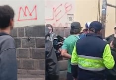 Menores estadounidenses fueron detenidos por realizar pintas en el Centro Histórico de Cusco