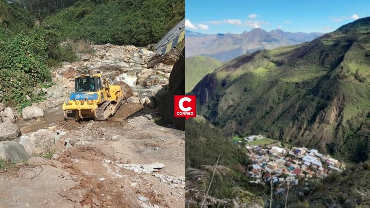 La Libertad: rescatan a dos mineros atrapados en socavón por deslizamiento de lluvias en Sayapullo. Composición: Diario Correo.