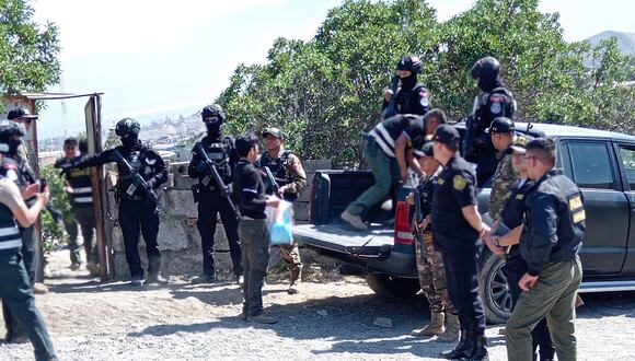 Operación policial en Arequipa y otras regiones. (Foto: Álvaro Figueroa)
