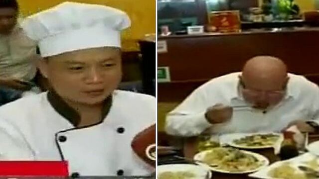 Carlos Bruce tras comer en el chifa "Asia": "La comida está de primera" (VIDEO)