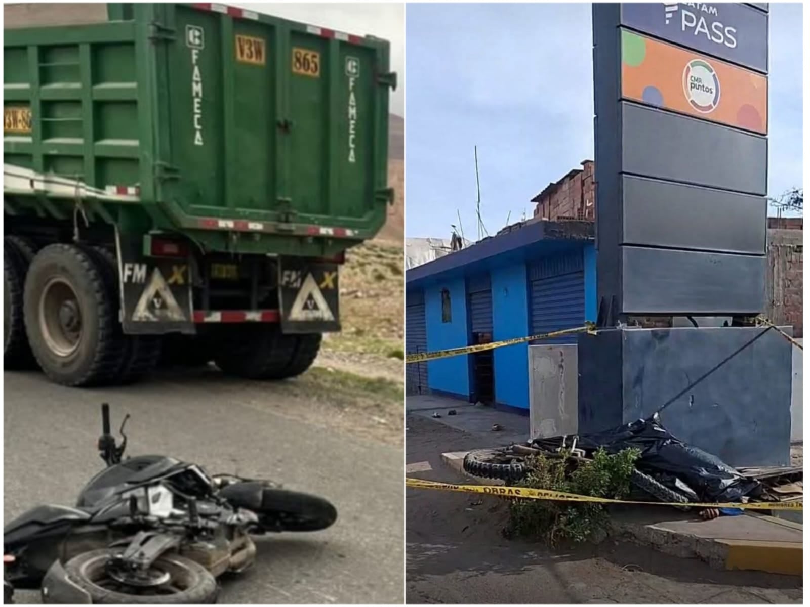 Dos motociclistas mueren en las provincias de Caravelí y Camaná (Foto: PNP)