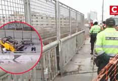 Vehículo cae desde el puente Abancay y deja 9 heridos, en el Cercado de Lima (VIDEO)