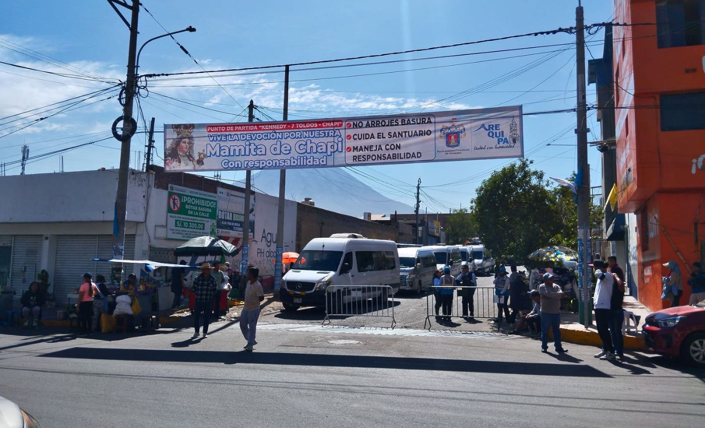Solo tres puntos autorizados para viajar al Santuario de Chapi en Polobaya. Foto: Municipalidad Provincial de Arequipa.