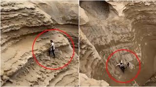 ¡Arriesgó su vida para salvarlo!: turista rescata a perro que cayó en el Cañón de los Perdidos