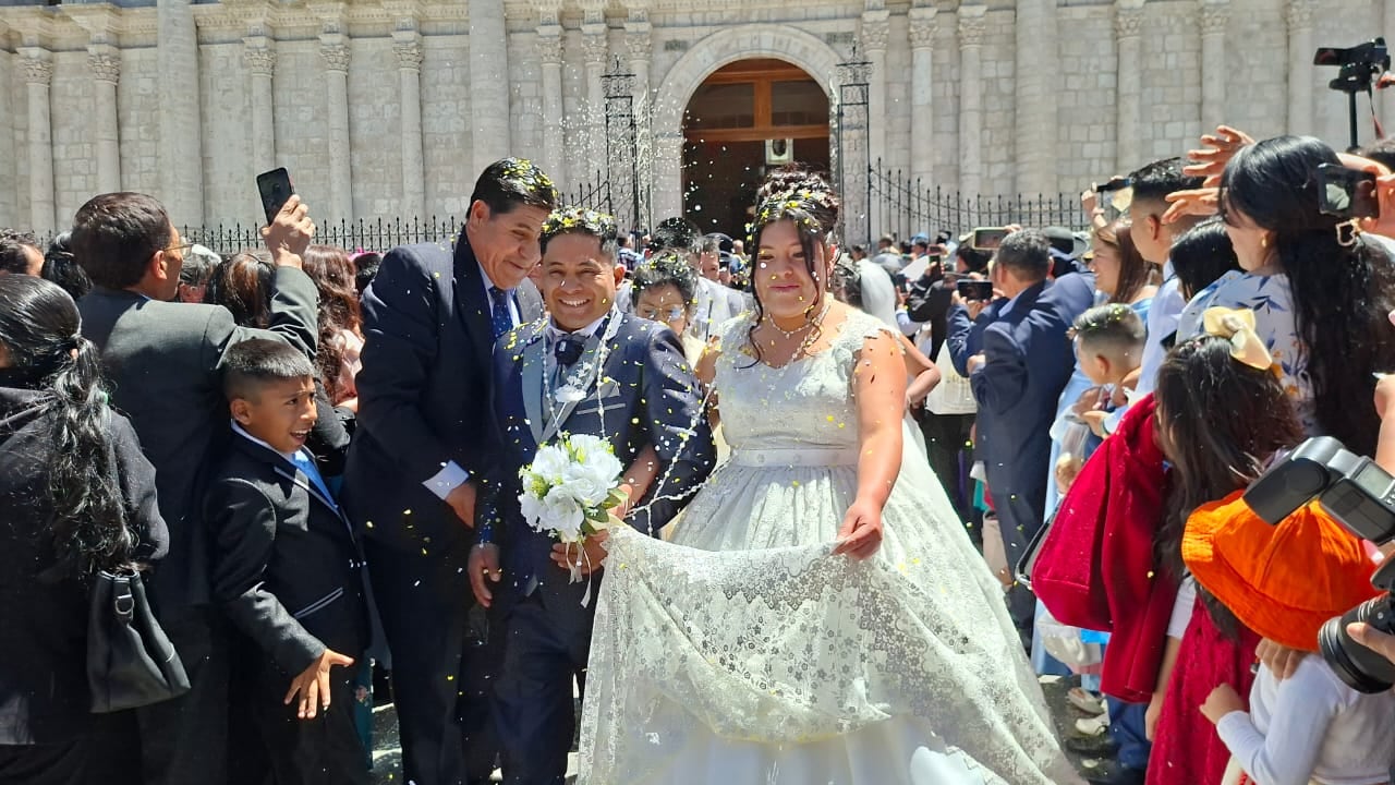 Matrimonio civil-religioso comunitario 2026 en Arequipa. (Foto: Yunsu Pariapaza/@photo.gec)